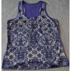 Soma Sport Tank Top Women's Size Small S‎ Blue  Sleeveless floral print